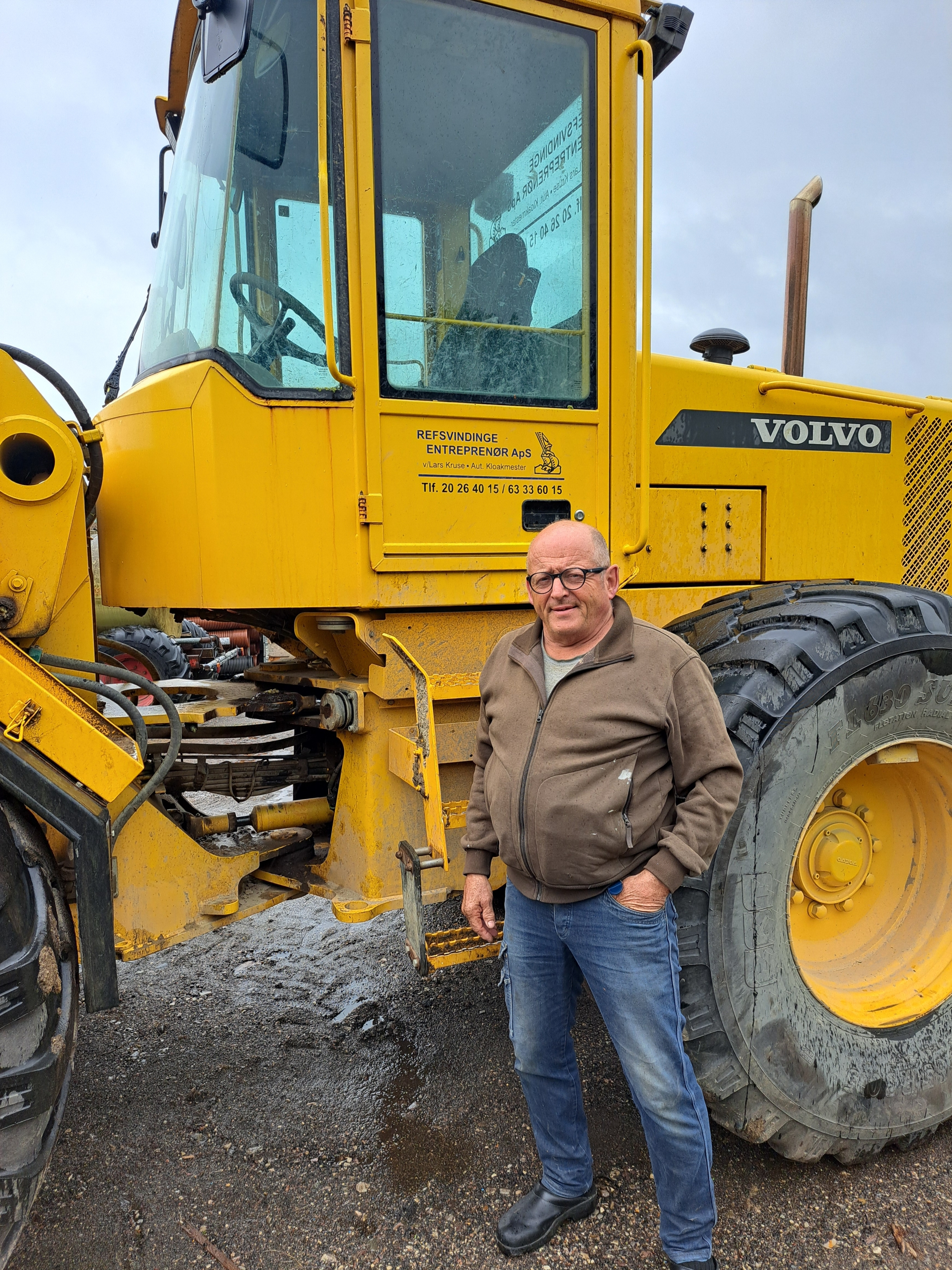 Maskinfører ved Volvo gummiged til entreprenørarbejde i Slagelse og resten af Vestsjælland
